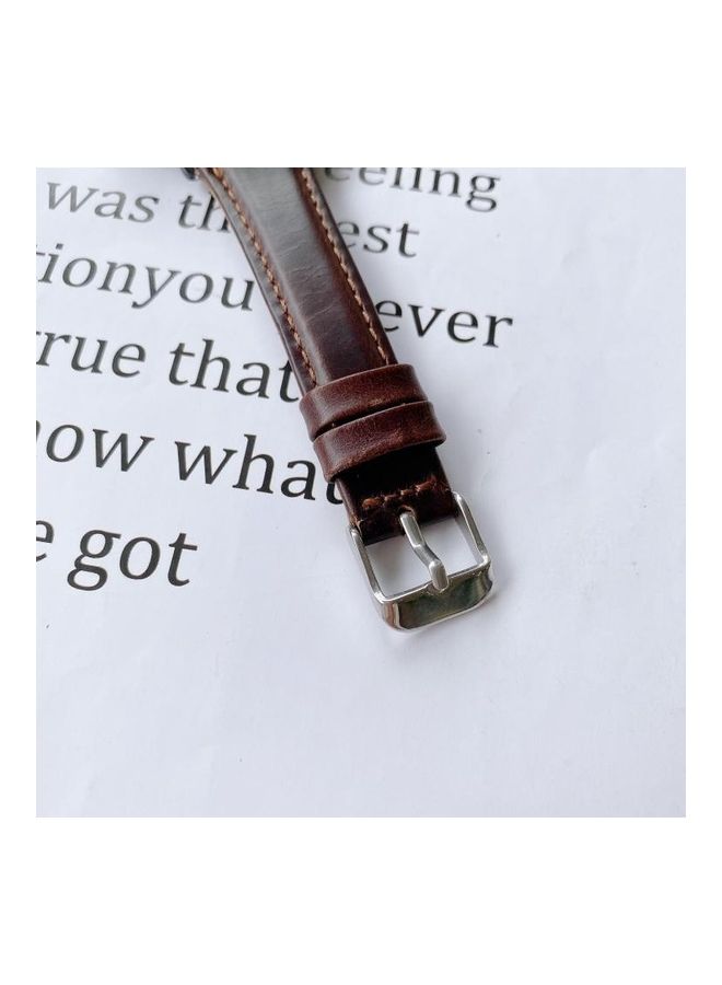 BGM Smart Watch Universal Double-Sided Leather Small Waist Strap For Samsung Galaxy Watch 22mm Black - Image 4