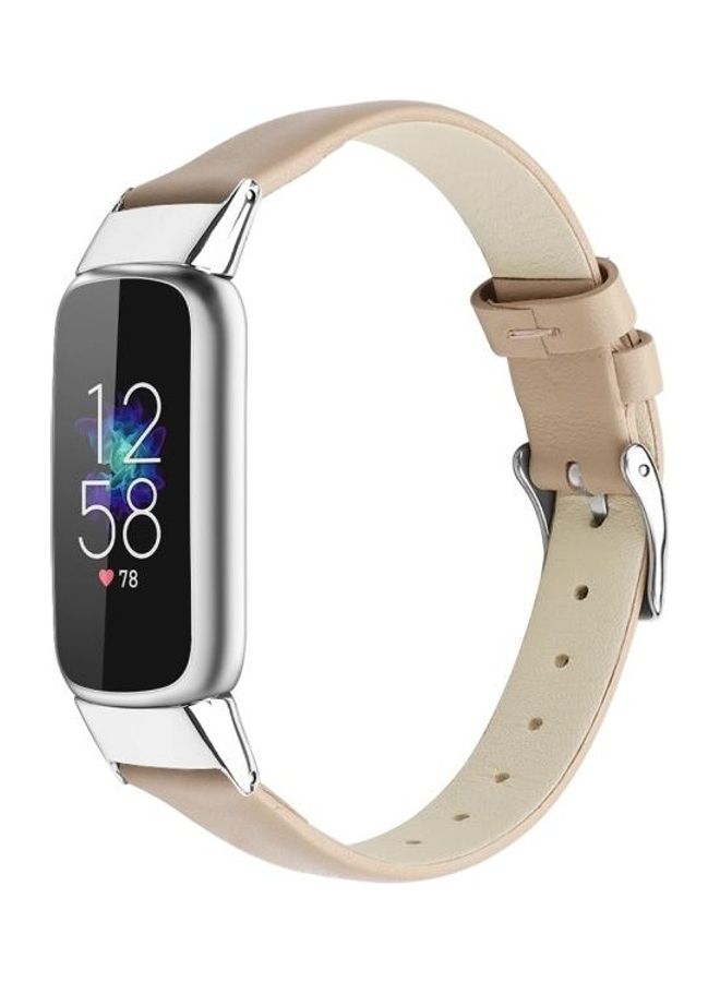 BGM Leather Replacement Strap Watchband For Fitbit Luxe Pink - Image 3