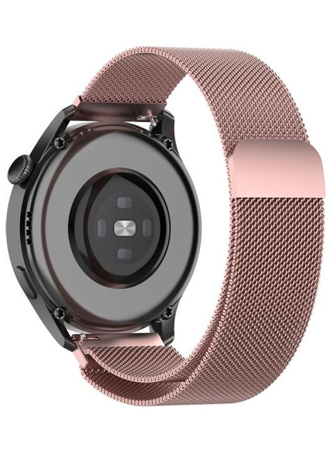 Milanese Loop Replacement Strap Watchband For Huawei Watch 3 / 3 Pro 22mm Rose/Pink