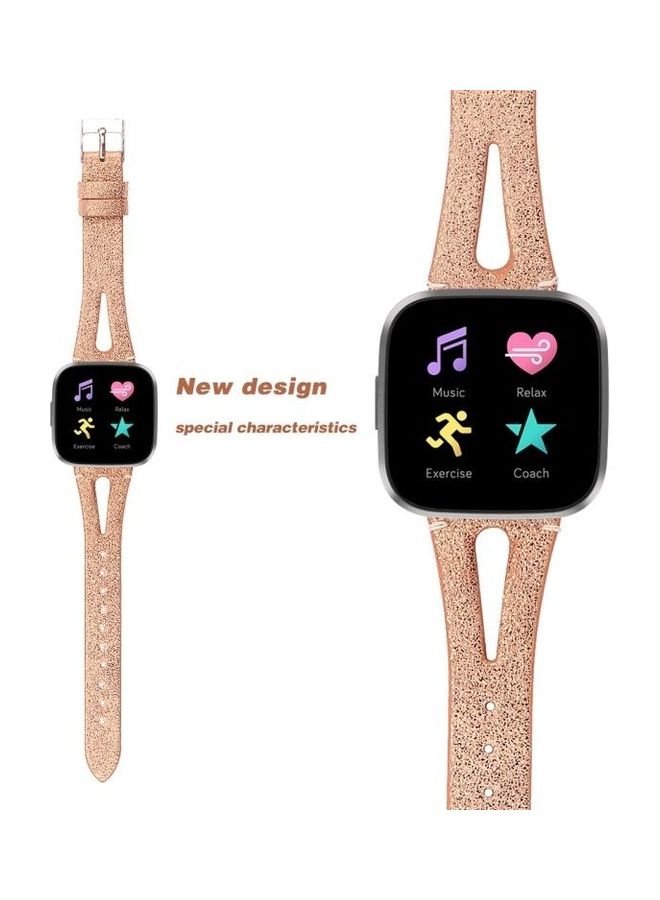BGM Replacement Strap For Fitbit Versa 2 Champagne Gold - Image 3