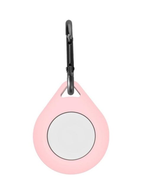 Shockproof Anti-Scratch Silicone Protective Case Cover with Hang Loop for Apple AirTag Pink