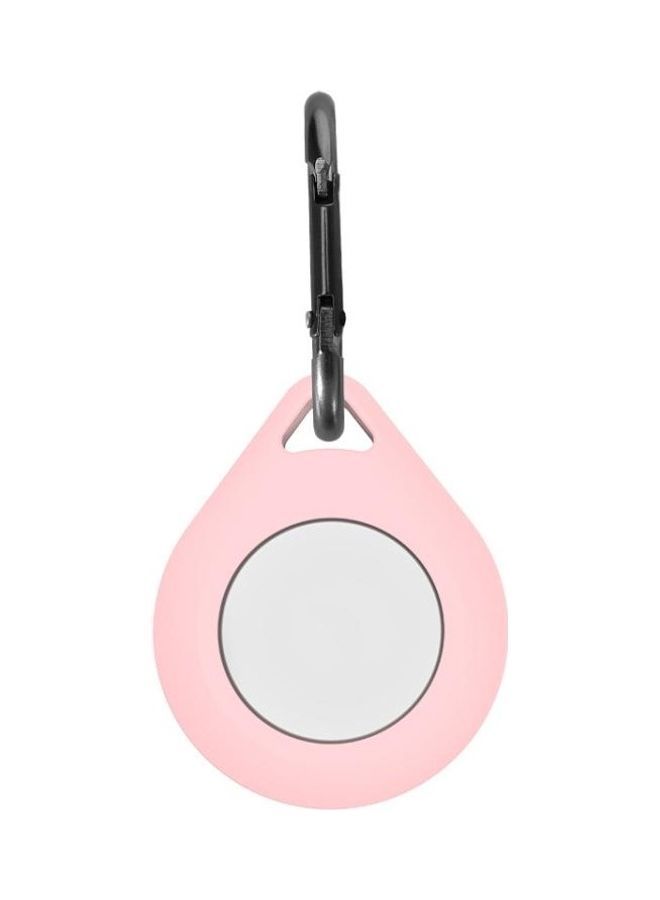 BGM - Shockproof Anti-Scratch Silicone Protective Case Cover with Hang Loop for Apple AirTag Pink - Image 1