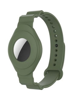 BGM Armor Silicone Strap Watchband For Apple AirTag Dark Green  - Image 3