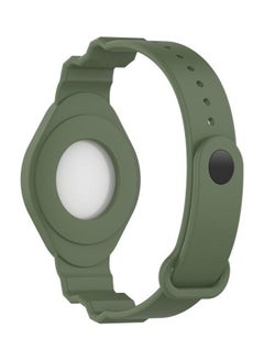 BGM Armor Silicone Strap Watchband For Apple AirTag Dark Green  - Image 4