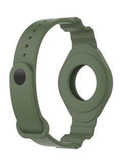 BGM Armor Silicone Strap Watchband For Apple AirTag Dark Green  - Image 5