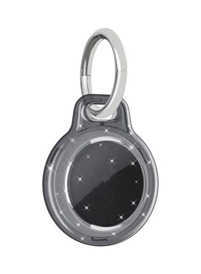 BGM - Shockproof Protective Cover Case with Keychain Hook Loop For Apple AirTag Glitter Black - Image 1