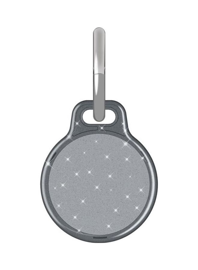 BGM - Shockproof Protective Cover Case with Keychain Hook Loop For Apple AirTag Glitter Black - Image 1