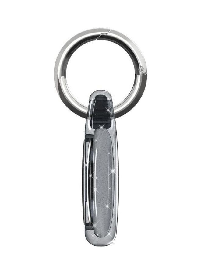 BGM - Shockproof Protective Cover Case with Keychain Hook Loop For Apple AirTag Glitter Black - Image 1