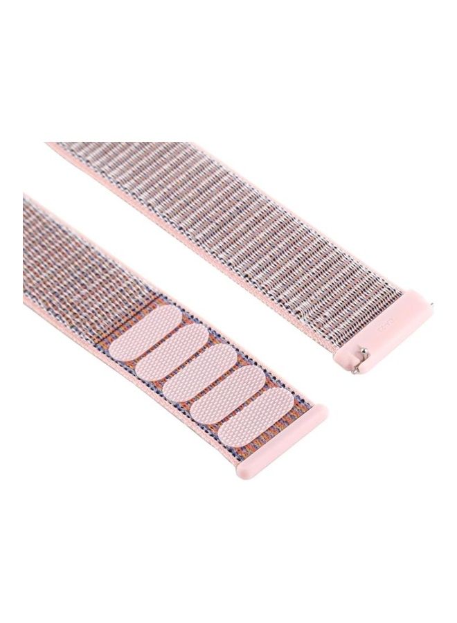 BGM Nylon Watchband With Hook And Loop Fastener For Fitbit Versa/Versa 2 Pink - Image 4