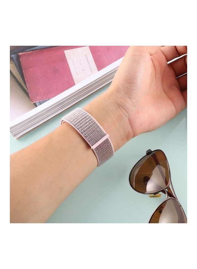 BGM Nylon Watchband With Hook And Loop Fastener For Fitbit Versa/Versa 2 Pink - Image 5