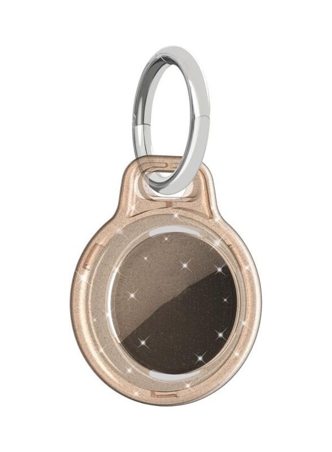 BGM - Shockproof Protective Cover Case with Keychain Hook Loop For Apple AirTag Glitter Gold - Image 1