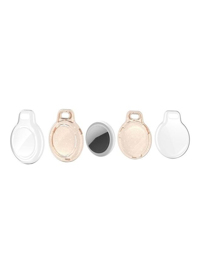 BGM - Shockproof Protective Cover Case with Keychain Hook Loop For Apple AirTag Glitter Gold - Image 1