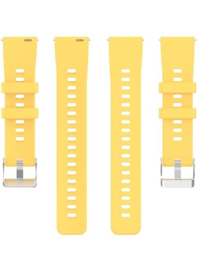 BGM Silicone Replacement Wrist Strap Watchband For Huawei Honor Watch ES Yellow - Image 2