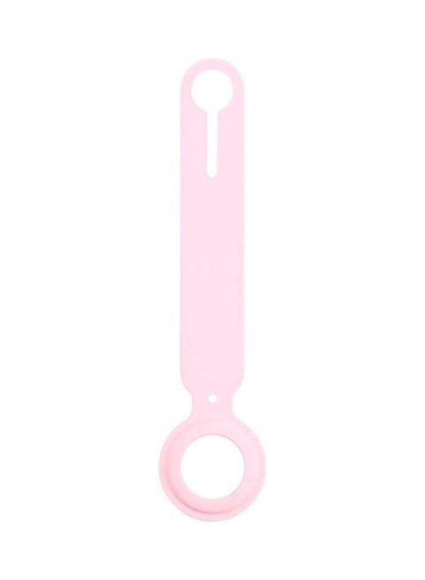 Shockproof Anti-Scratch Silicone Protective Case Cover with Hang Loop for Apple AirTag Pink