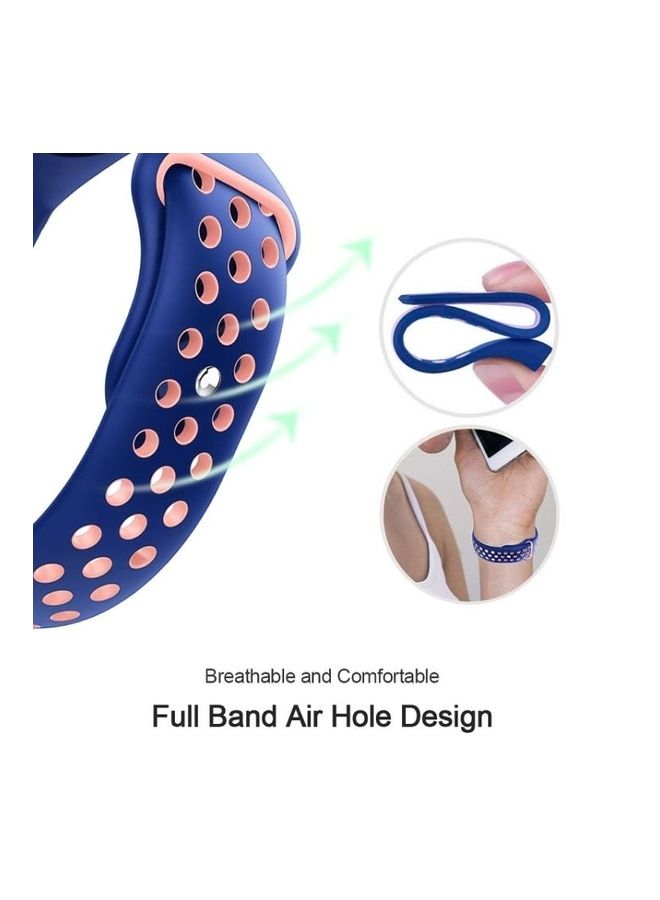 BGM Two-Colour Silicone Replacement Wrist Strap Watchband For Huawei Honor Band 4 Black - Image 3