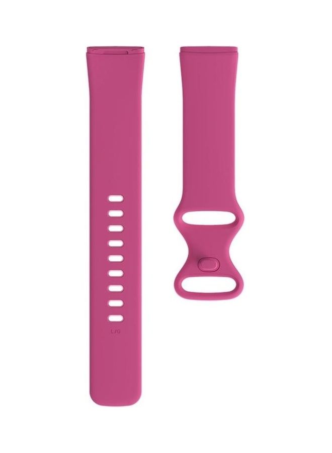 BGM Silicone Replacement Strap Watchband For Fitbit Versa 3 / Sense Rose Red - Image 2