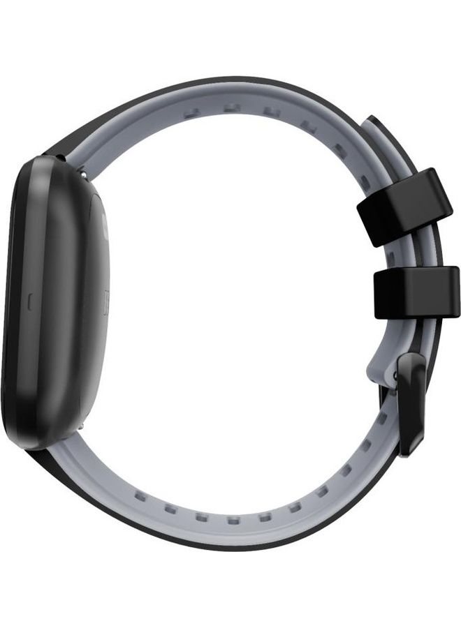 BGM Two-Colour Silicone Replacement Strap Watchband For Fitbit Versa / Versa 2 / Versa Lite Black - Image 4