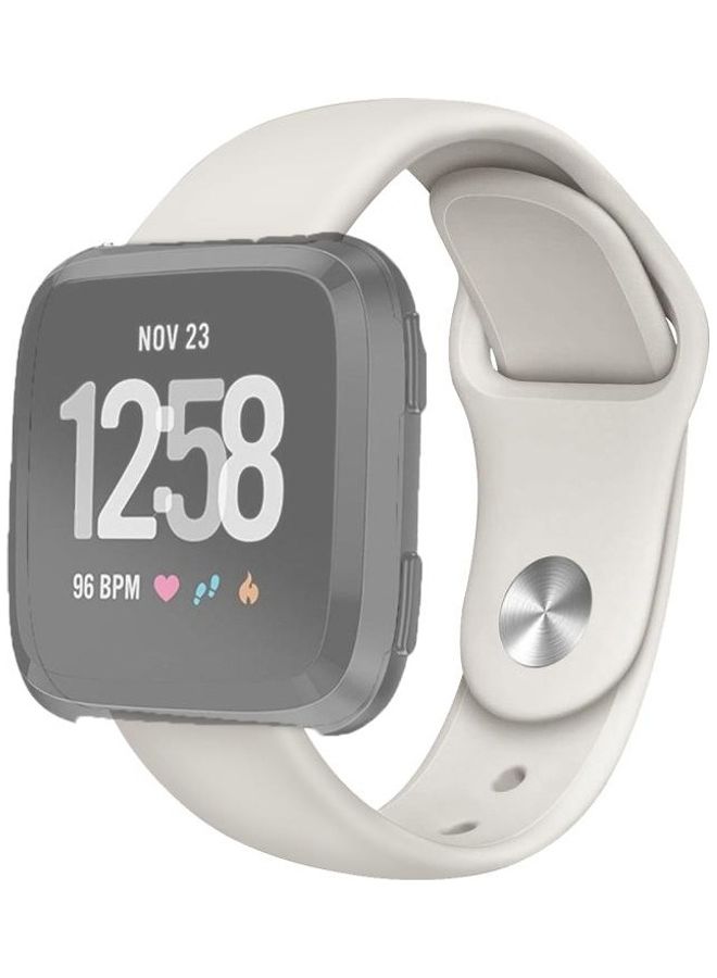 BGM Lite Solid Color Silicone Replacement Strap Watchband For Fitbit Versa 2 / Fitbit Versa / Fitbit Versa Pink - Image 1