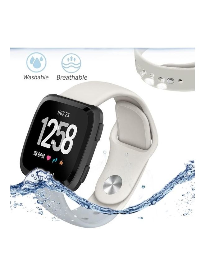 BGM Lite Solid Color Silicone Replacement Strap Watchband For Fitbit Versa 2 / Fitbit Versa / Fitbit Versa Pink - Image 3