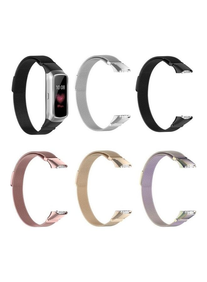 BGM - Milanese Replacement Strap Watchband For Samsung Galaxy Fit SM-R370 Black - Image 1