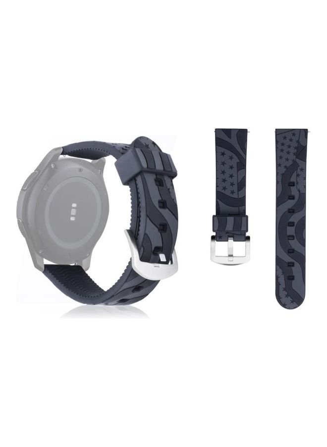 BGM National Flag Pattern Silicone Wrist Watch Band for Samsung Gear S3  22mm Black - Image 1