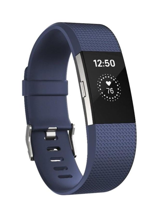 BGM Square Pattern Adjustable Sport Wrist Strap for FITBIT Charge 2 Blue - Image 1