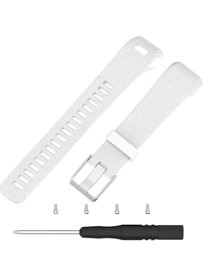 BGM Replacement Band With Tool Set For Garmin Vivosmart HR+ White - Image 1