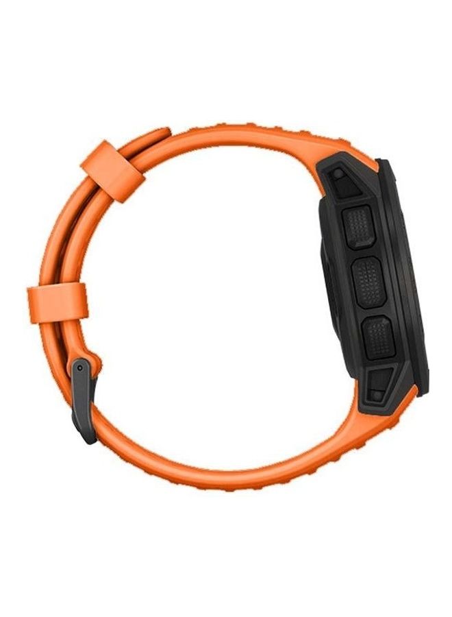 BGM 22mm- Silicone Replacement Wrist Strap For Garmin Instinct Orange - Image 4