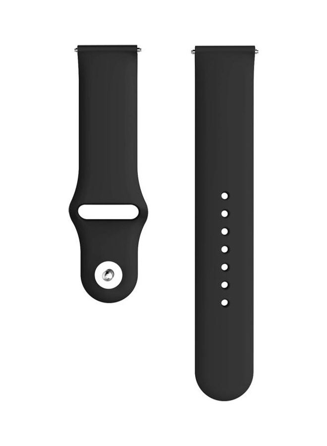 BGM Solid Colour Silicone Wrist Strap Watchband For Samsung Galaxy Watch Active2 Bluetooth Version 40mm Black - Image 2