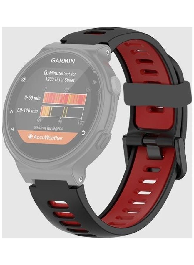 BGM Silicone Replacement Strap Watchband For Garmin Forerunner 735 / 235 Black - Image 1