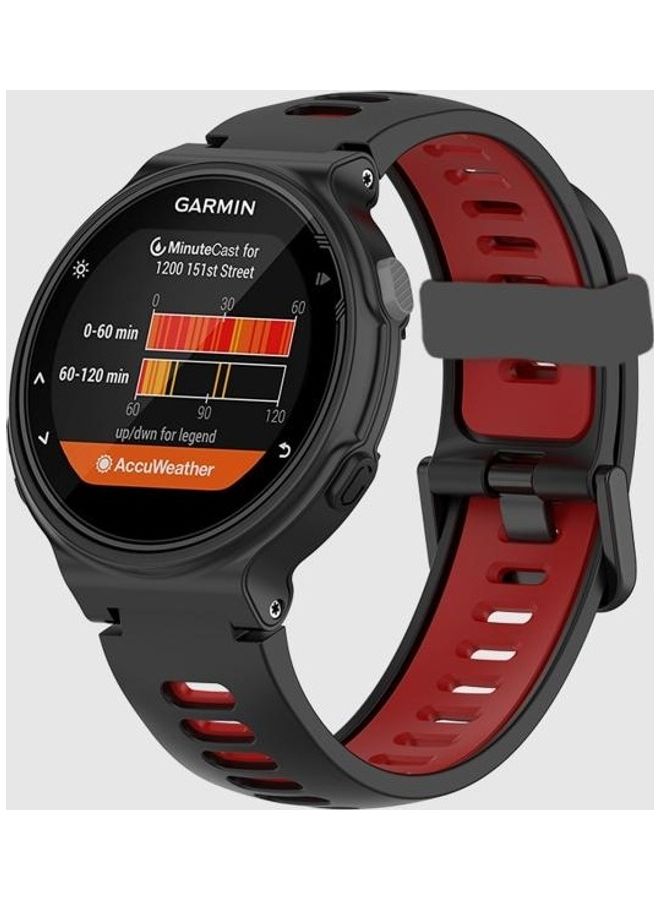 BGM Silicone Replacement Strap Watchband For Garmin Forerunner 735 / 235 Black - Image 2