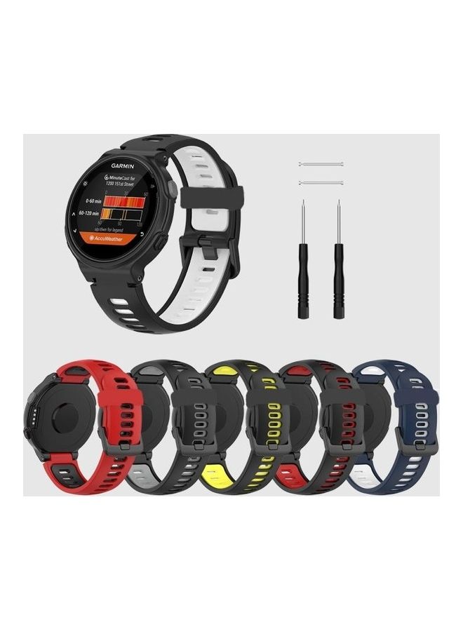 BGM Silicone Replacement Strap Watchband For Garmin Forerunner 735 / 235 Black - Image 4