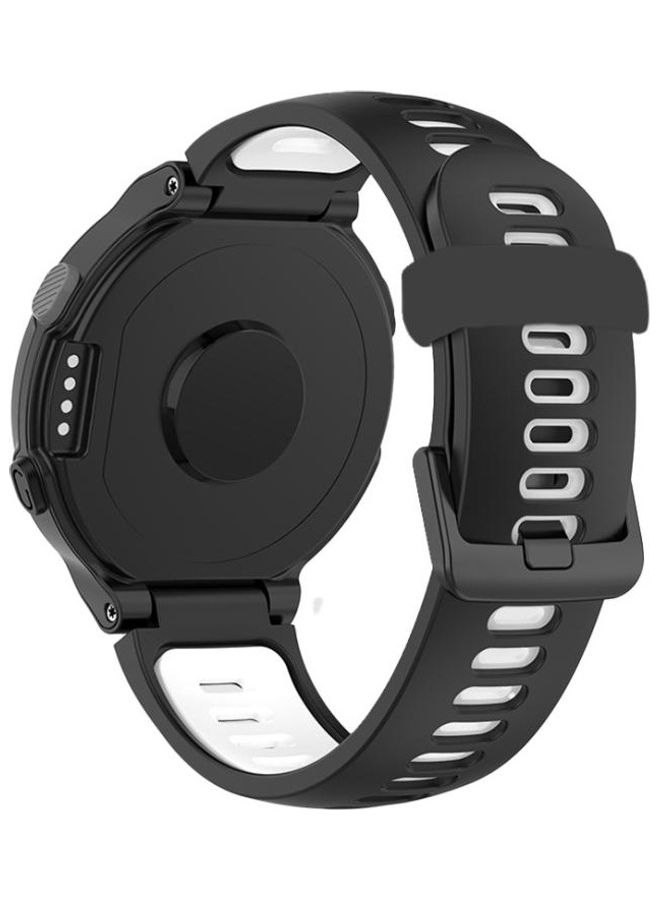 BGM Silicone Replacement Strap Watchband For Garmin Forerunner 220/230/235/620/630/735XT Black  - Image 1