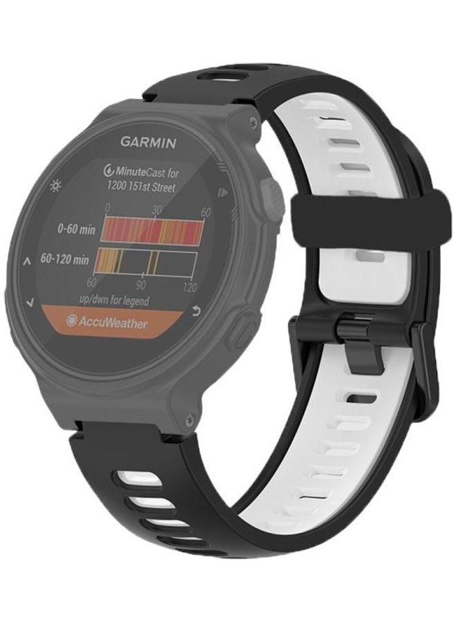 BGM Silicone Replacement Strap Watchband For Garmin Forerunner 220/230/235/620/630/735XT Black  - Image 2
