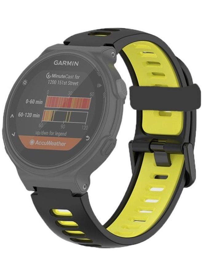 BGM Silicone Replacement Strap Watchband For Garmin Forerunner 220/230/235/620/630/735XT Black  - Image 2