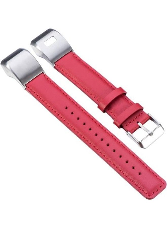 BGM Leather Replacement Wrist Strap For Garmin Vivosmart Red - Image 1