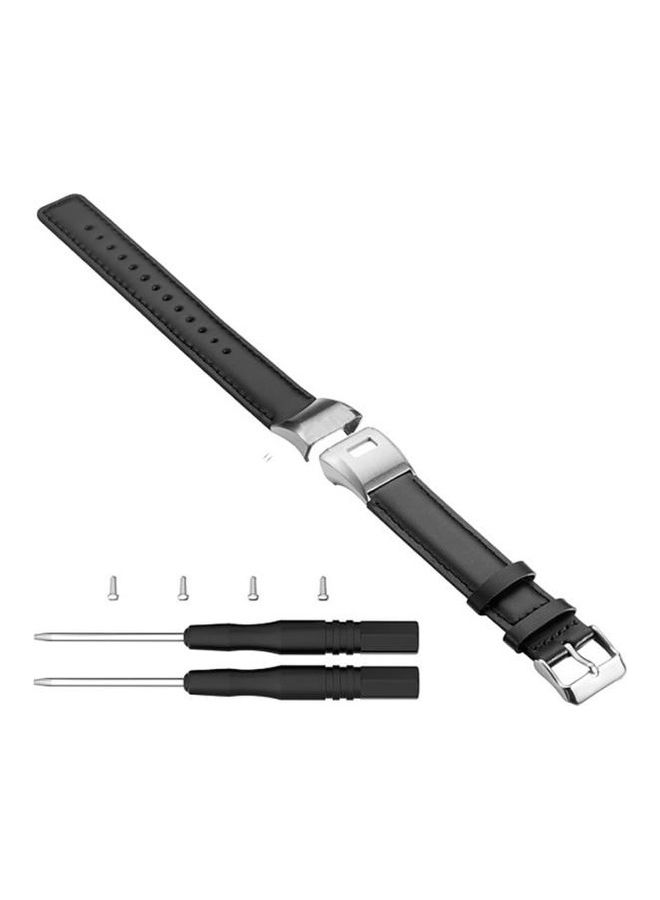 BGM Leather Replacement Wrist Strap For Garmin Vivosmart Red - Image 3