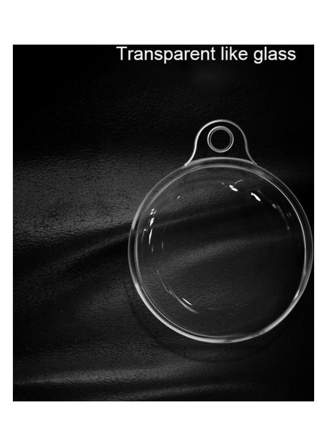 BGM - Shockproof Anti-Scratch Clear TPU Soft Case with Carabiner for Apple AirTag Clear - Image 1
