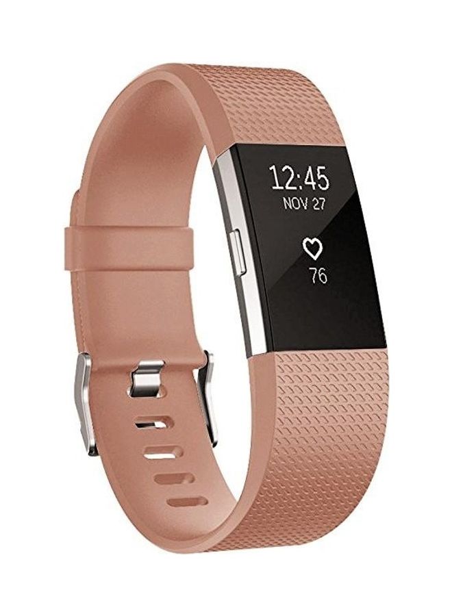 BGM Square Pattern Adjustable Sport Wrist Strap for FITBIT Charge 2 Gold - Image 1