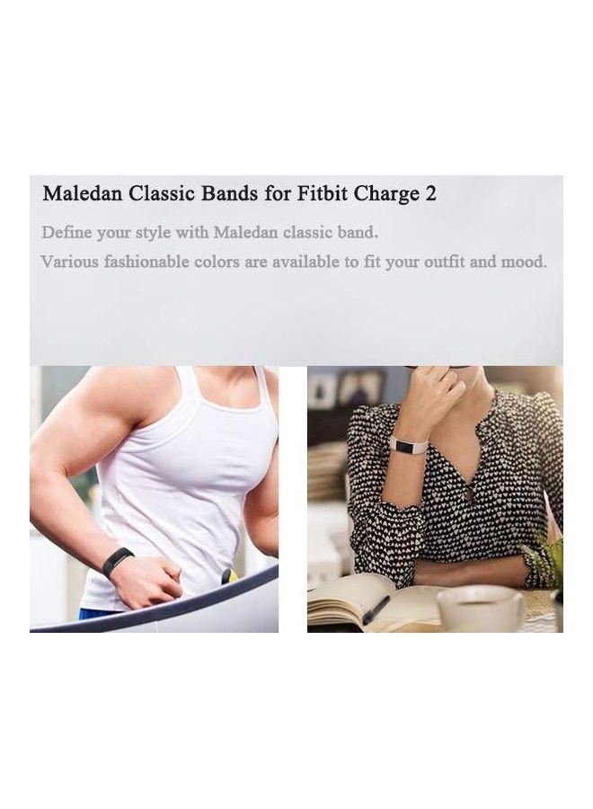 BGM Square Pattern Adjustable Sport Wrist Strap for FITBIT Charge 2 Gold - Image 3