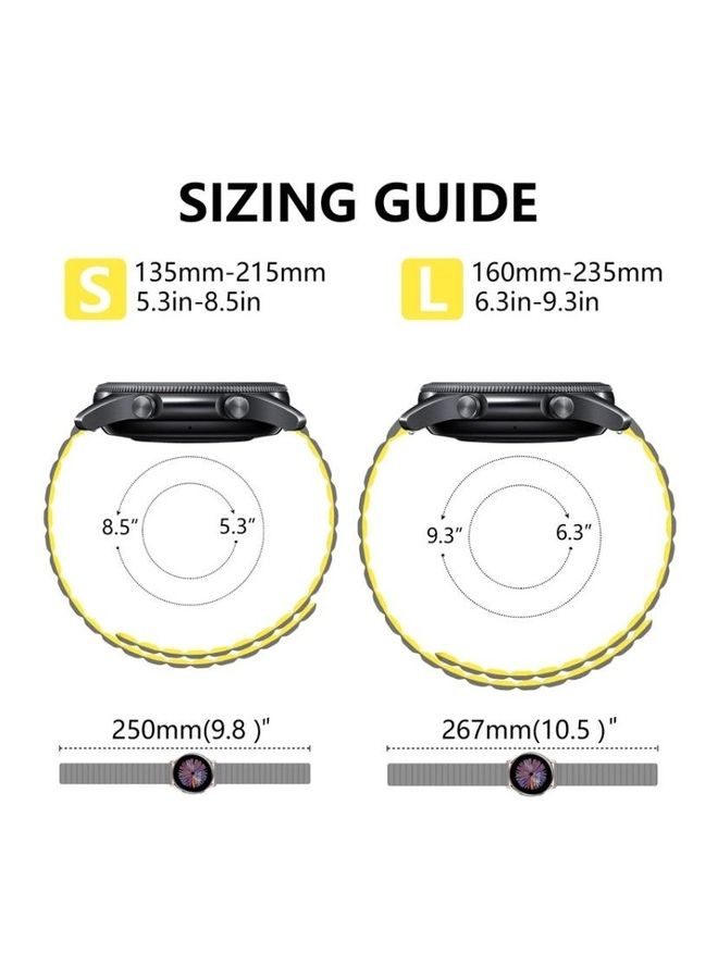 BGM Universal Silicone Magnetic Replacement Strap Watchband 20mm For Samsung Smart Watch Grey - Image 4