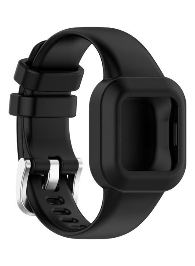 BGM Silicone Pure Colour Replacement Watchband For Garmin Vivofit JR3 Black - Image 1