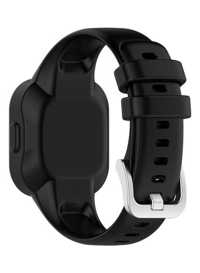 BGM Silicone Pure Colour Replacement Watchband For Garmin Vivofit JR3 Black - Image 2