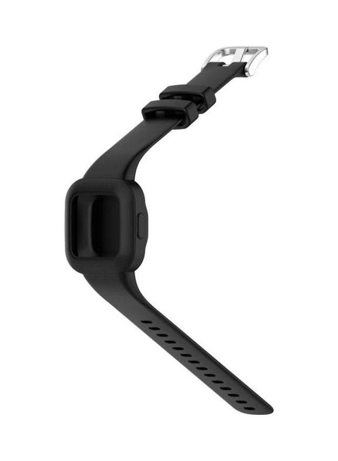 BGM Silicone Pure Colour Replacement Watchband For Garmin Vivofit JR3 Black - Image 3
