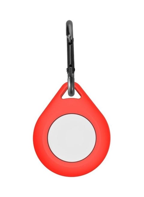 Shockproof Anti-Scratch Silicone Protective Case Cover with Hang Loop for Apple AirTag Red
