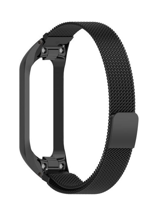 BGM - Milanese Replacement Strap Watchband For Samsung Galaxy Fit 2 SM-R220 Black - Image 1