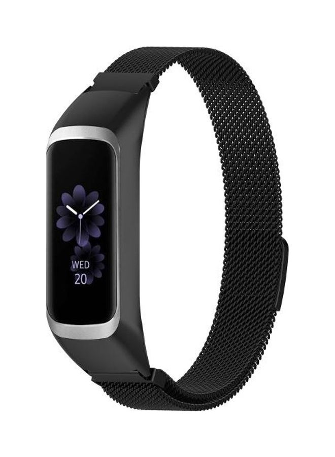 BGM - Milanese Replacement Strap Watchband For Samsung Galaxy Fit 2 SM-R220 Black - Image 1