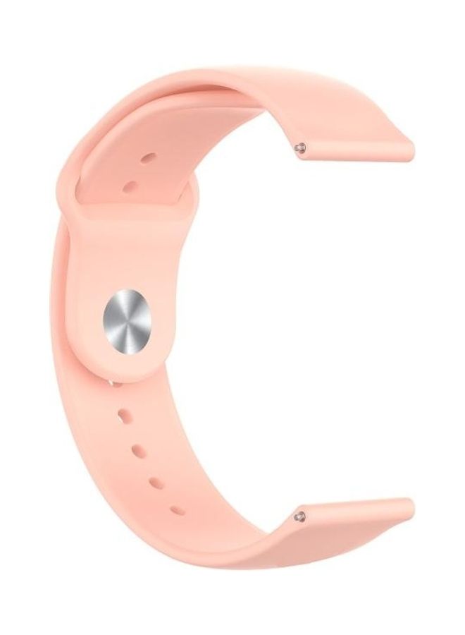 BGM SLR Buckle Fashion Silicone Replacement Strap Band For Garmin Vivomove 3s/4s 18mm Light Pink - Image 3