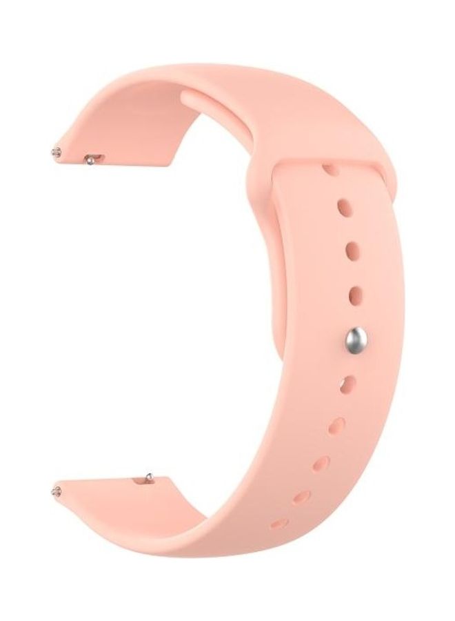 BGM SLR Buckle Fashion Silicone Replacement Strap Band For Garmin Vivomove 3s/4s 18mm Light Pink - Image 4