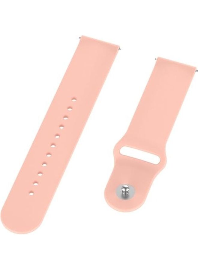 BGM SLR Buckle Fashion Silicone Replacement Strap Band For Garmin Vivomove 3s/4s 18mm Light Pink - Image 5